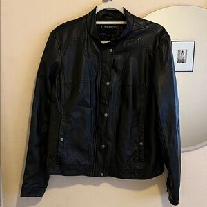 Bernardo Modern Black Faux Leather Jacket